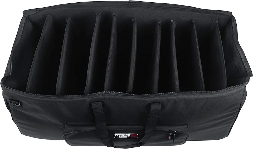 Kit de batería eléctrica grande Gator bolsa con divisores y ruedas ajustables Foto 4 de 4