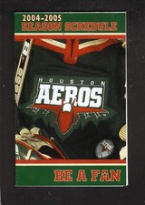 Houston Aeros--2004-05 Pocket Schedule--AHL--Wild Affiliate