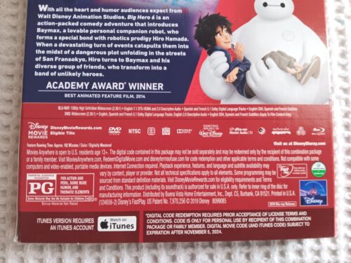 Big Hero 6 Blu-Ray+DVD+Digital Multi Screen Edition New Disney Movie Club - Picture 4 of 6