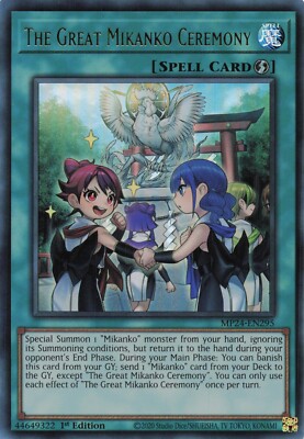 Yugioh The Great Mikanko Ceremony MP24-DE295 Ultra Rare 1st NM x3 Play Set