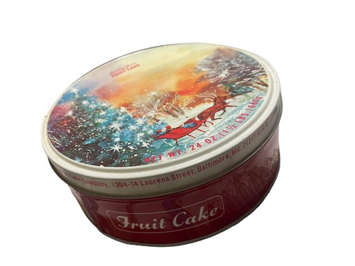 Vintage Shirley Jean Fruit Cake 3lb Tin Can Christmas Made In USA - Picture 5 of 9