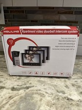   WOLILIWO Wired Video Intercom System, 7 Inch Ring Video Doorbell with IR  