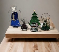 Stained Glass Angels Tree Collection, 4 Pieces