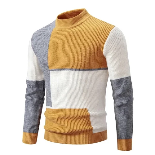 Men's New and Winter Casual Warm Neck Sweater Knit Pullover Autumn Tops Sweater - Picture 40 of 41