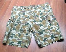 Official Men's Levi's Camo Cargo Shorts Camouflage Green Sz 42