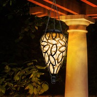 Solarlampe HäNgeleuchte AußEnlampe Led Gartendeko Laterne Terrassenlampe H 50 Cm