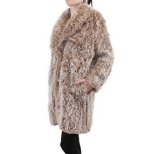Club Monaco Coat, Women's Kay Shearing Fur Coat, Pink Rose, Msrp: $2195