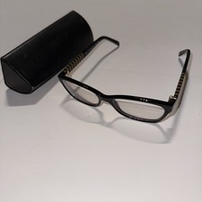 FENDI F1047 001 Italy Black/Brown Stripe Eyeglasses Frame 52-16-135 Inscription