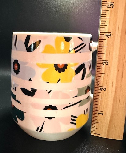 STARBUCKS Ceramic Coffee Cup/Mug 12 Oz. Banded Floral Design Spring 2018 - Picture 7 of 7