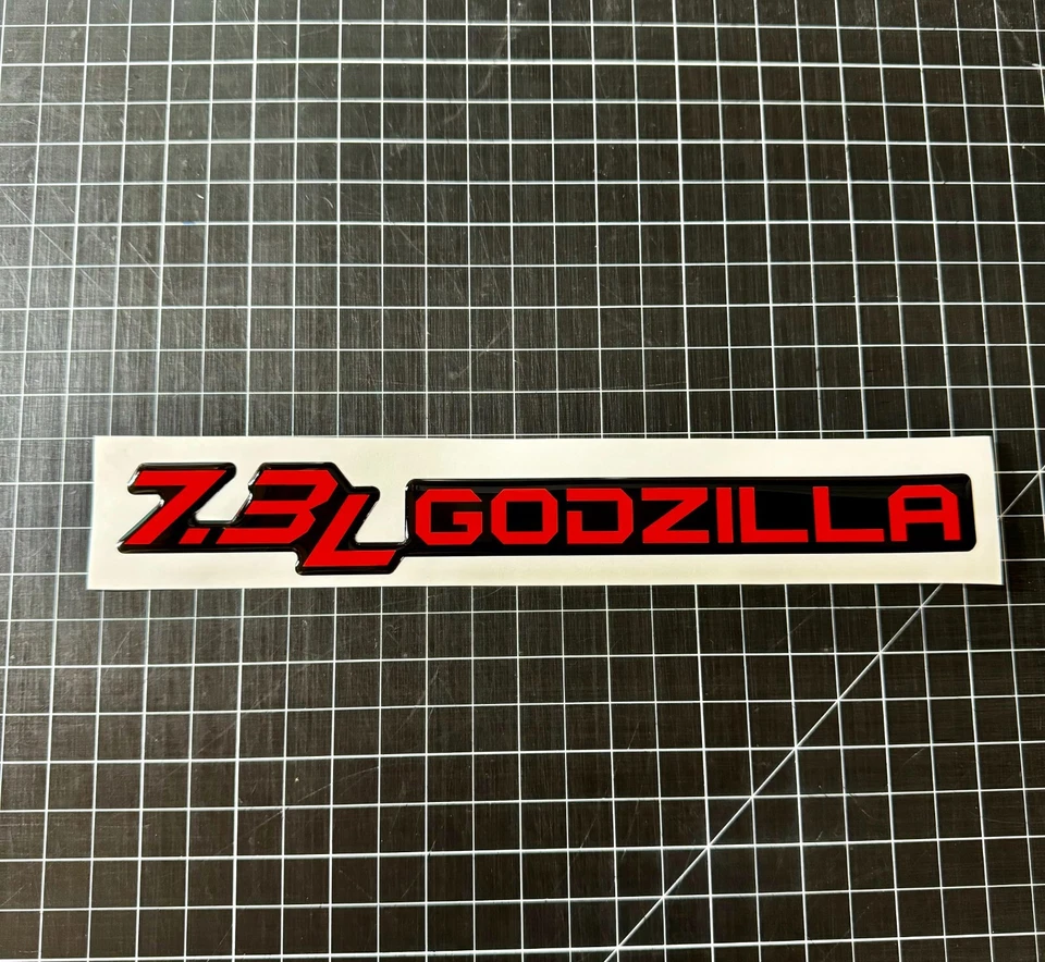 1 Insignias GODZILLA Domed 7.3L compatibles con Ford Super Duty Tremor F250 (3 COLORES) Foto 2 de 4