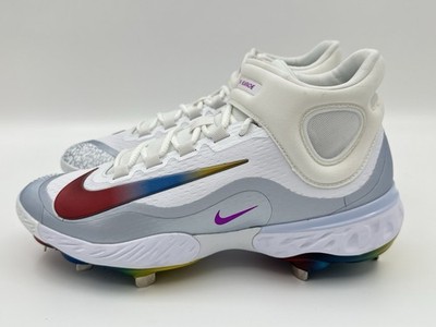 Nike Alpha Huarache Elite 4 Mid Men's Size 11.5 Rainbow Cleats