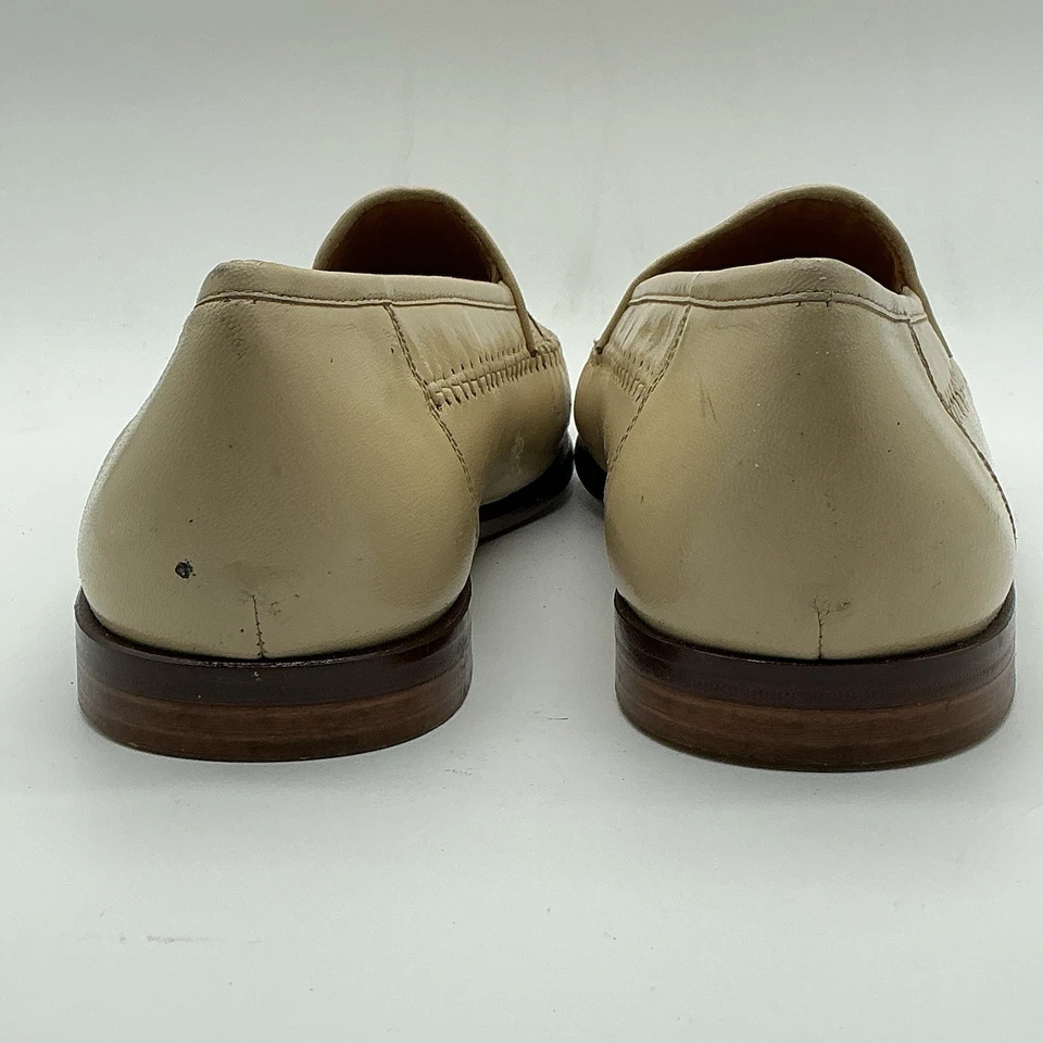 Zapatos sin cordones David Eden usados de cuero genuino/lagarto marfil talla 9 para hombre Foto 3 de 4