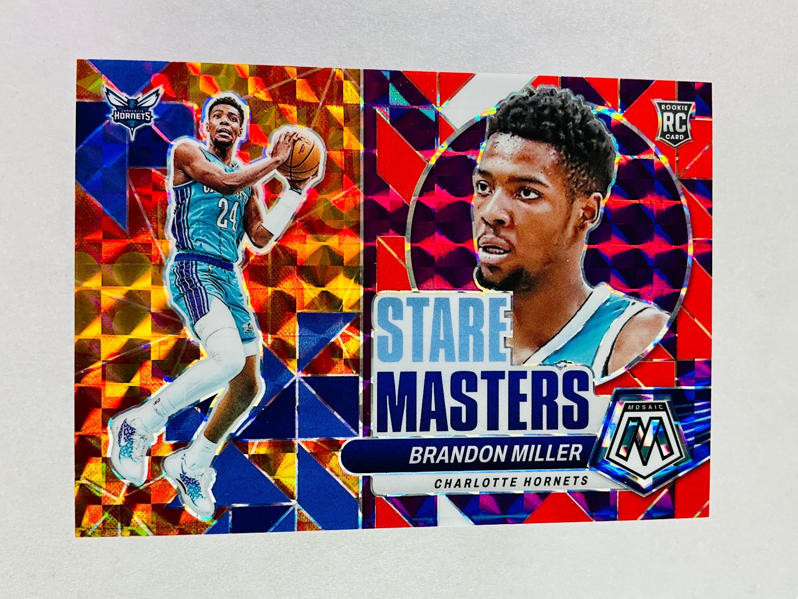 2023-24 Mosaic Brandon Miller Stare Masters RC Purple Rookie #/99 Hornets