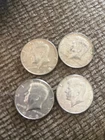 1968 40% Silver Kennedy Halves -- 4 coins