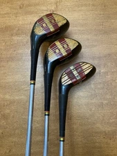 H&B POWERBILT CITATION PERSIMMON Driver #2 Wood #4 Wood Original Pro Power Shaft