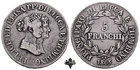 LUCCA E PIOMBINO 5 francs 1805 RARE SILVER Elisa Bonaparte and Felice Kisses