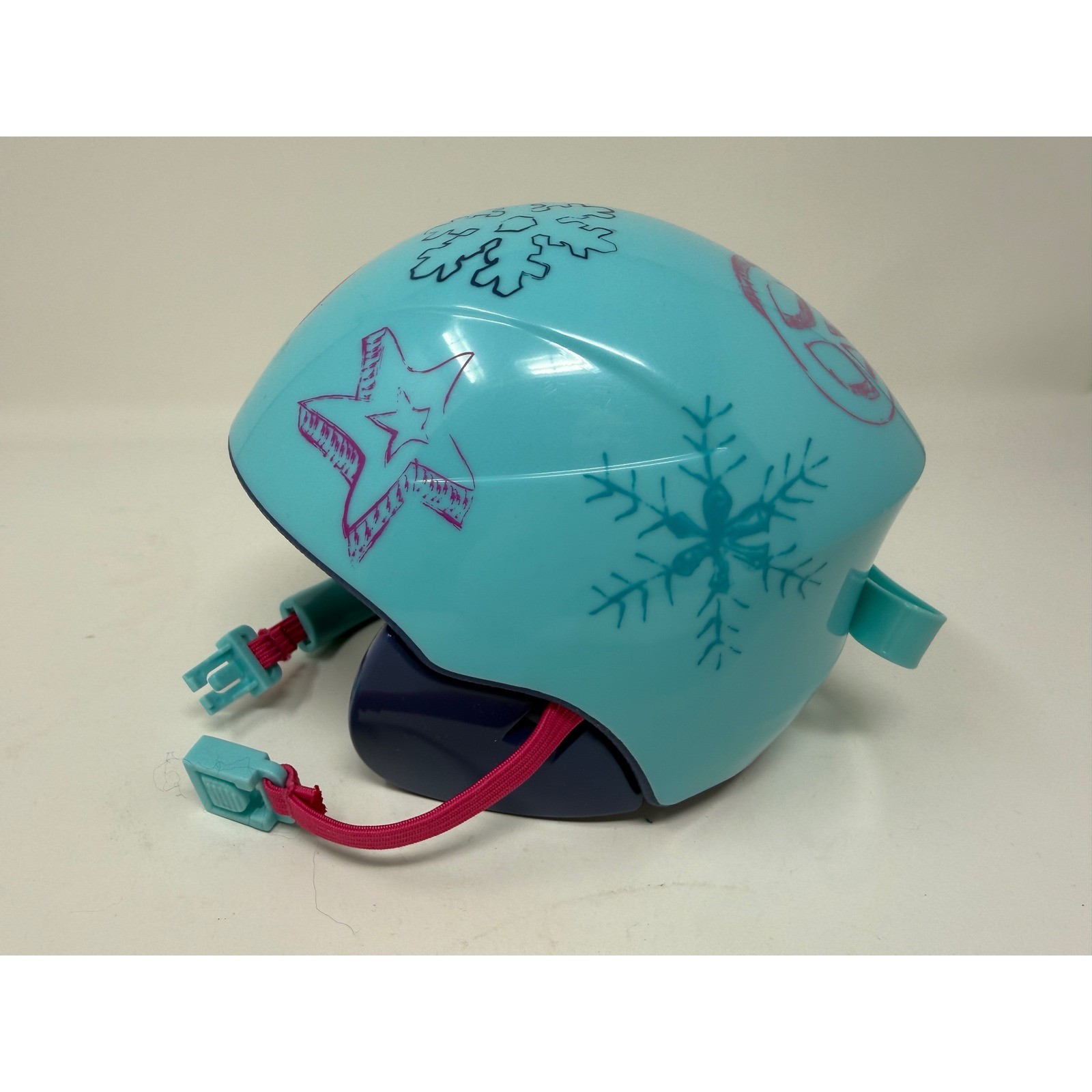 American Girl Doll Teal Snowflake Peace Sign Ski Helmet Accessory Retired