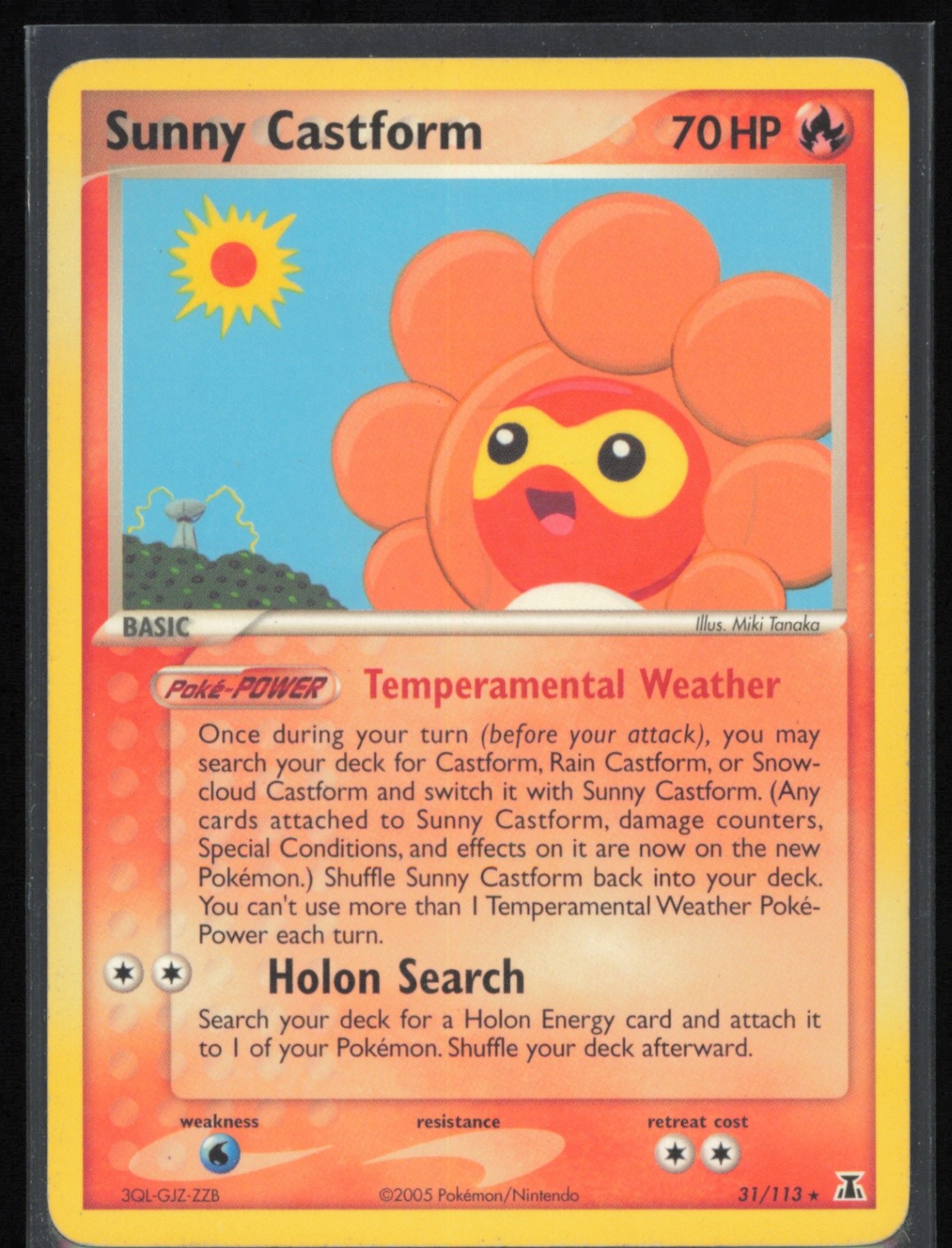 Sunny Castform Normal 31/113 Pokémon Delta Species LP Pokémon Card