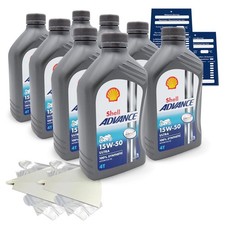 8 Litre Original Shell Advance 4T Ultra 15W50 L'Huile De Moteur Moto 600041556
