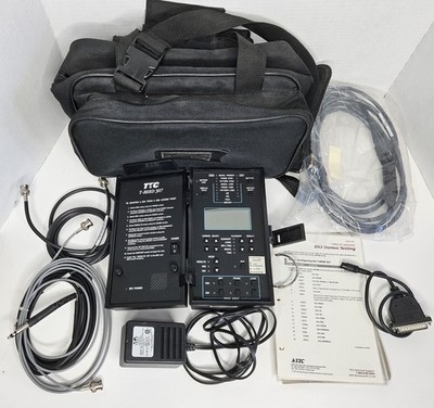 TTC T-BERD 307 Handheld Tester T-Carrier Analyzer Power Supply Cables Case Works