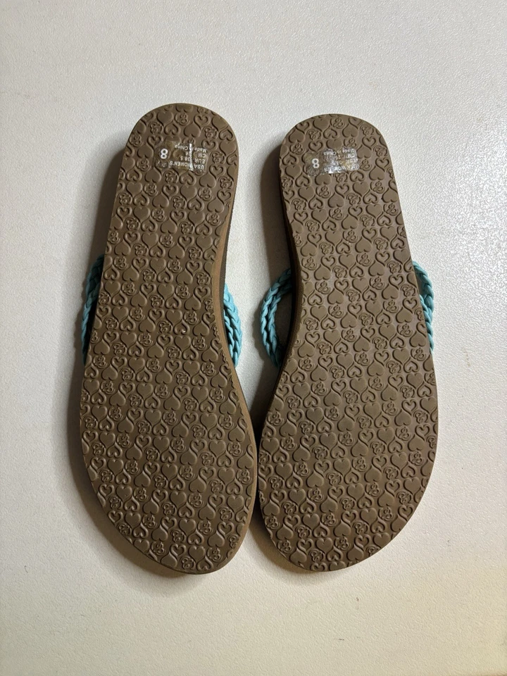 Chanclas COBIAN SANDALIAS LEUCADIA azul azulado trenzadas EE. UU. para mujer talla 8 usadas en excelente estado Foto 2 de 4