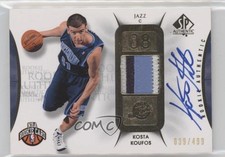 2008-09 SP Authentic Rookie Authentics /499 Kosta Koufos #122 Patch Auto k4s