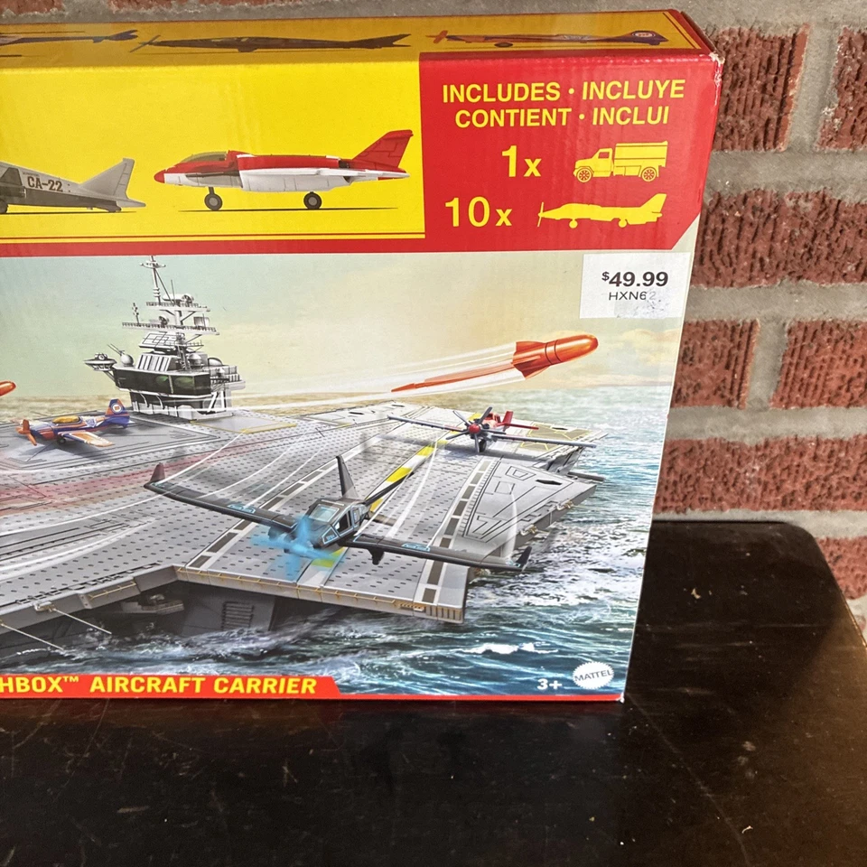 Matchbox 2024 Aircraft Carrier Playset with Launch Missile, Truck, and 10 Planes - Image 2 of 4