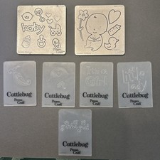 Cuttlebug Provo Craft Baby Girl Embossing Folders Dies Lot Of 7