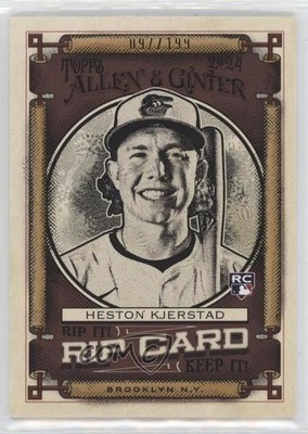 2024 Topps Allen & Ginter Rip Cards Ripped 97/199 Heston Kjerstad Rookie RC n8a