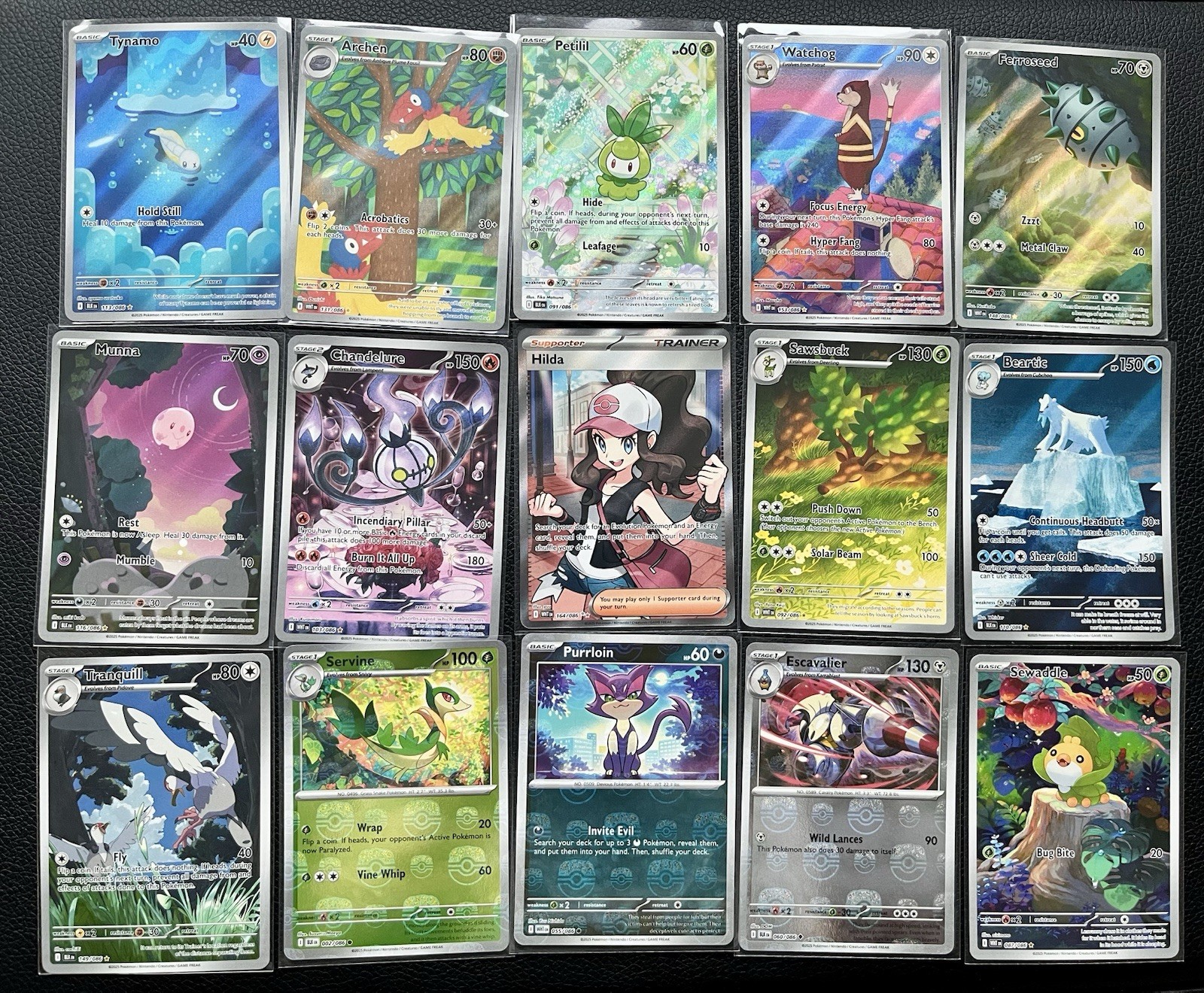 Pokemon White Flare Black Bolt 15x PACK FRESH Card Lot - Chandelure 103/086