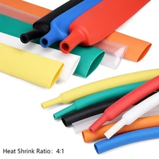 4:1 Heat Shrink Tubing Sleeve Inlined With Adhesive -- Black/Red/White/Blue