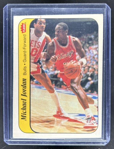 1986-87 Fleer Michael Jordan Stickers Rookie RC #8 Bulls