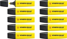 Evidenziatore - Confezione da 10 - Giallo