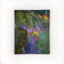 Orchid Flower Oil Painting Canvas Tropical Home Decor