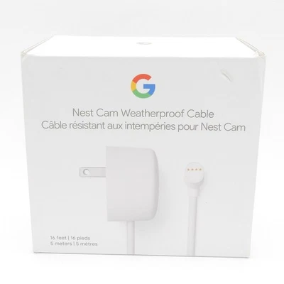 Google Nest Weatherproof Cable for Nest Camera (16 feet / 5 meters) Snow