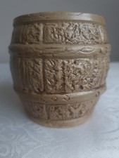 Vintage Hillstonia Pottery Pot, Moira Stoneware, Barrel Design.