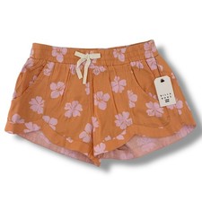 Billabong Mad For You Hawaiin Floral Hibiscus Print Shorts Girls Sz L 12