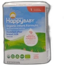 Happy Baby Organic Infant Formula 1 RED 8/26 -     DONATED TO DISABLED VET