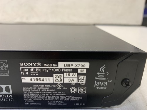 SONY ULTRA HD BLU-RAY DVD PLAYER UBP-X700 - Picture 4 of 4