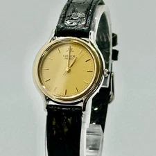 Vintage SEIKO CREDOR 4J81-0A60 Ladies Watch Brown Operation  Fast Shipping