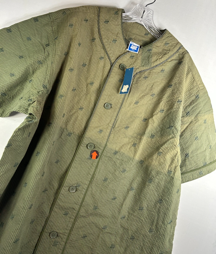 Undefeated Shirt Baseball Jersey UNDFT Embroidered Olive Green Mens large NEW - Picture 13 of 14