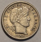 Nicer Low Mintage "about uncirculated++" 1908 O Barber Liberty Dime