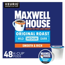 Maxwell House Original Roast Ground Coffee K-Cups, 48 ct Box