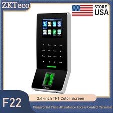 ZKTeco F22 Fingerprint Biometric Time Clock Attendance Machine Employee Recorder