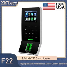 ZKTeco F22 Employee Fingerprint Biometric Time Attendance Clock Recorder Machine