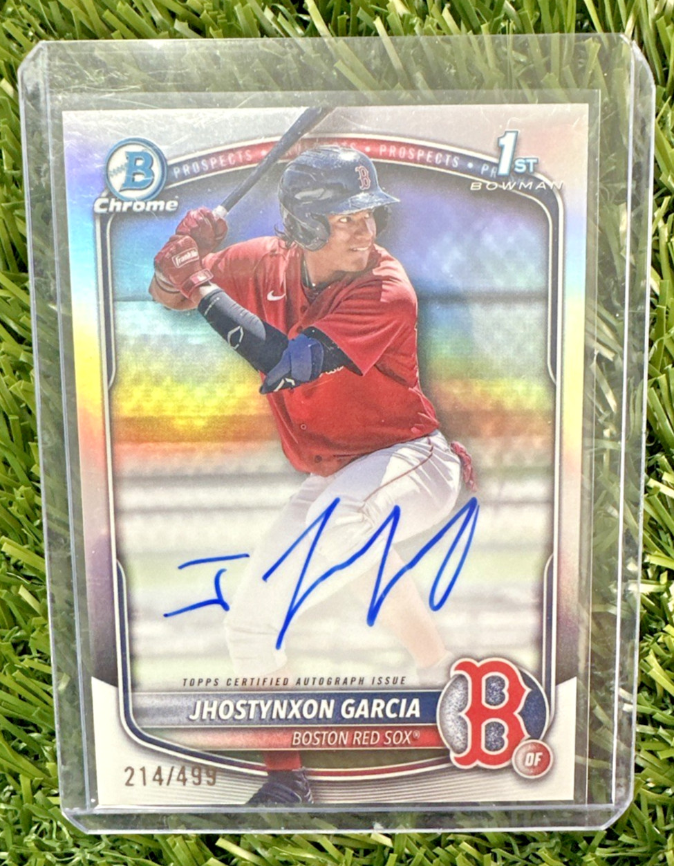 2025 Bowman Chrome JHOSTYNXON GARCIA 1st Refractor On Card Auto /499 Red Sox