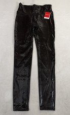 NWT SPANX Faux Leather Dark Brown Croc Shine Leggings style 20303R Medium Chrty