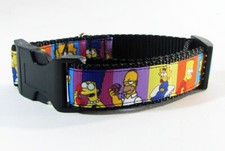 Cartoon dog collar handmade adjustable buckle collar 1" or 5/8" wide or leash