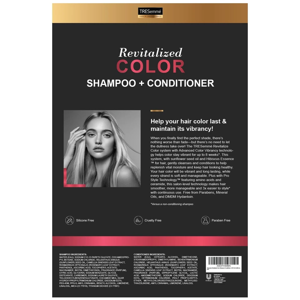 Tresemme Shampoo and Conditioner Set, Color Revitalize, Protects Hair Color - Image 3 of 4