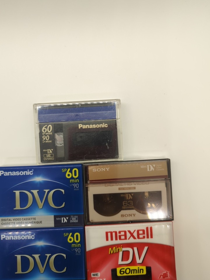 MINI DVC TAPE 4 Panasonic 1 Maxwell 1 Sony Mini Digital Video DVC